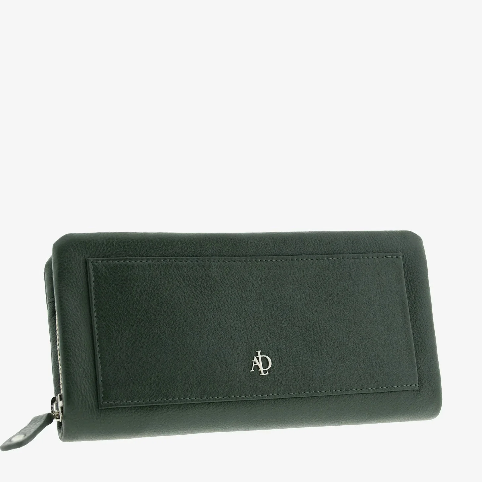 Billetero de Piel (20 X 10cm) de cremallera Adapell Lettera Verde