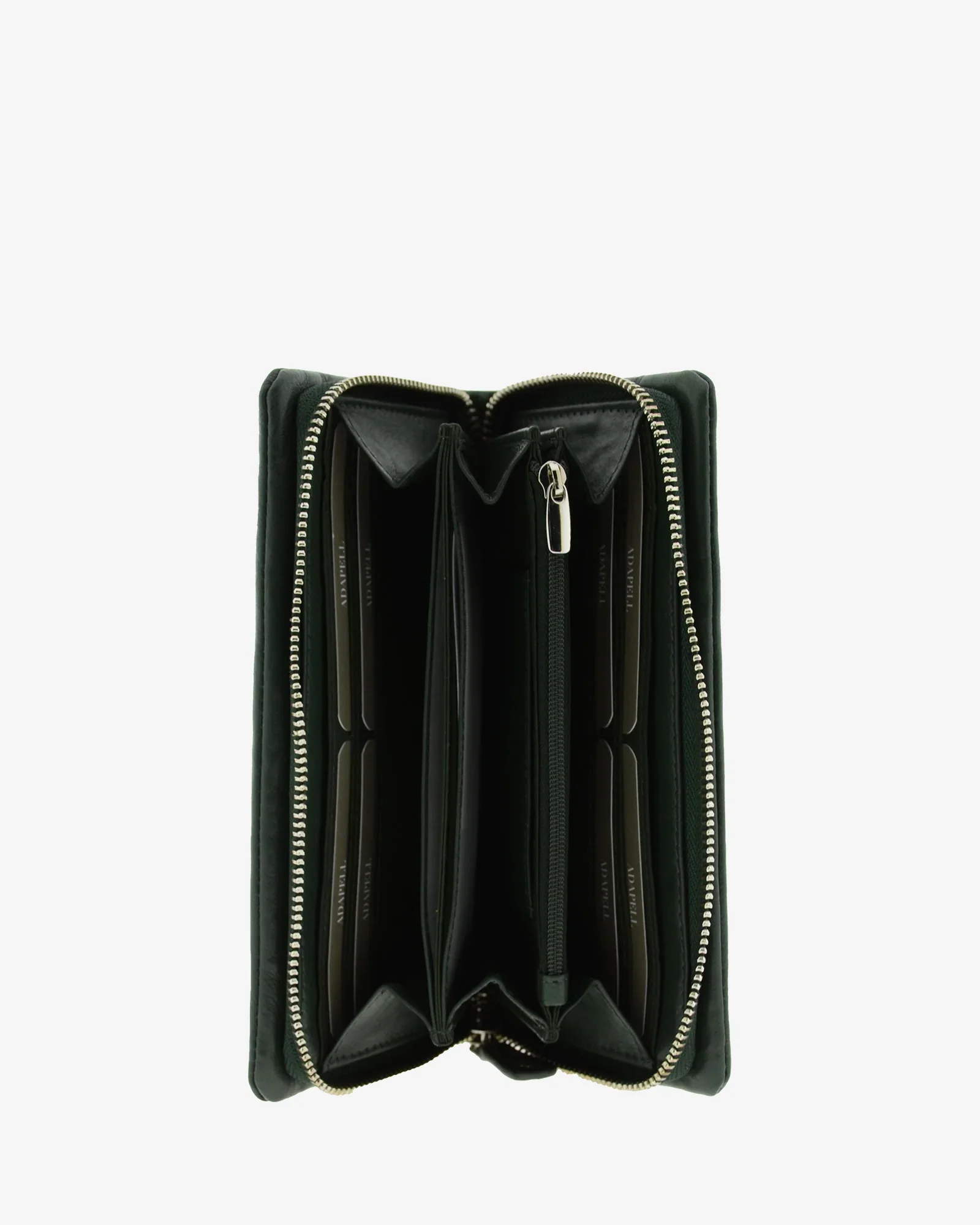 Billetero de Piel (20 X 10cm) de cremallera Adapell Lettera Verde - Imagen 3