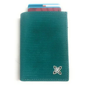 Billetero Tarjetero Metálico Automático Munich Esmeralda