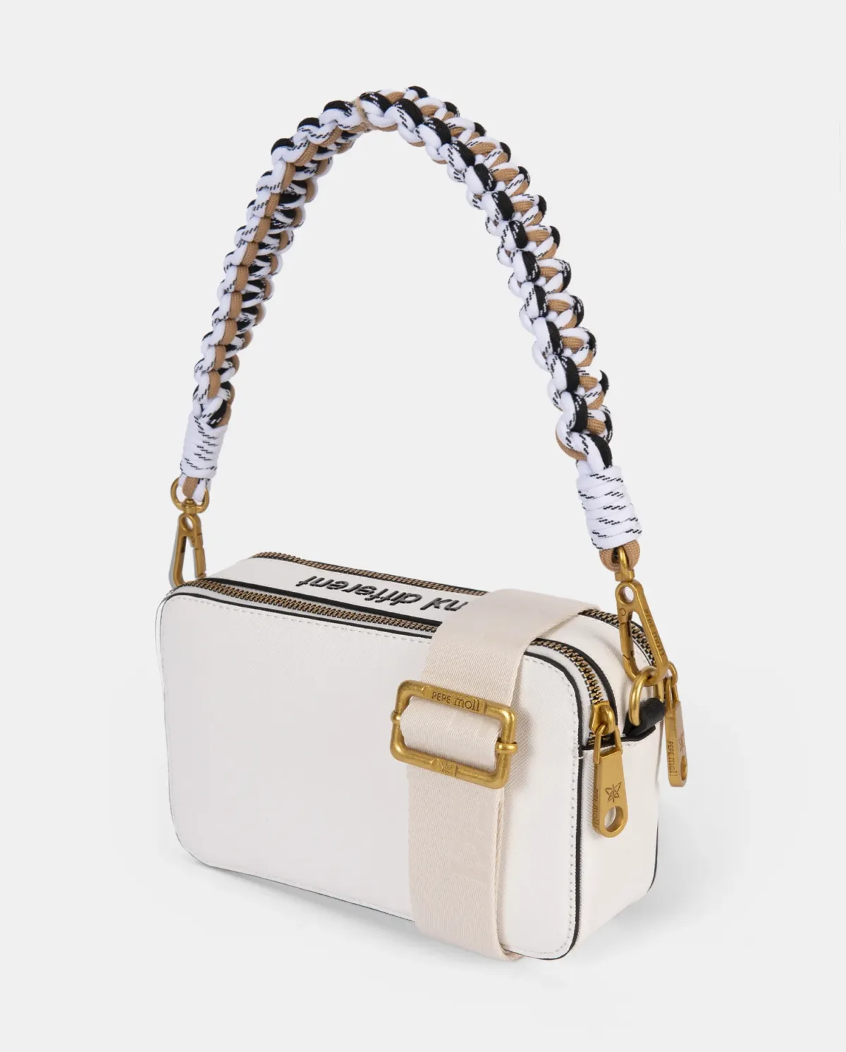 Bolso de hombro con Bandolera Pepe Moll Kim Frenzy Tri-Black - Imagen 3