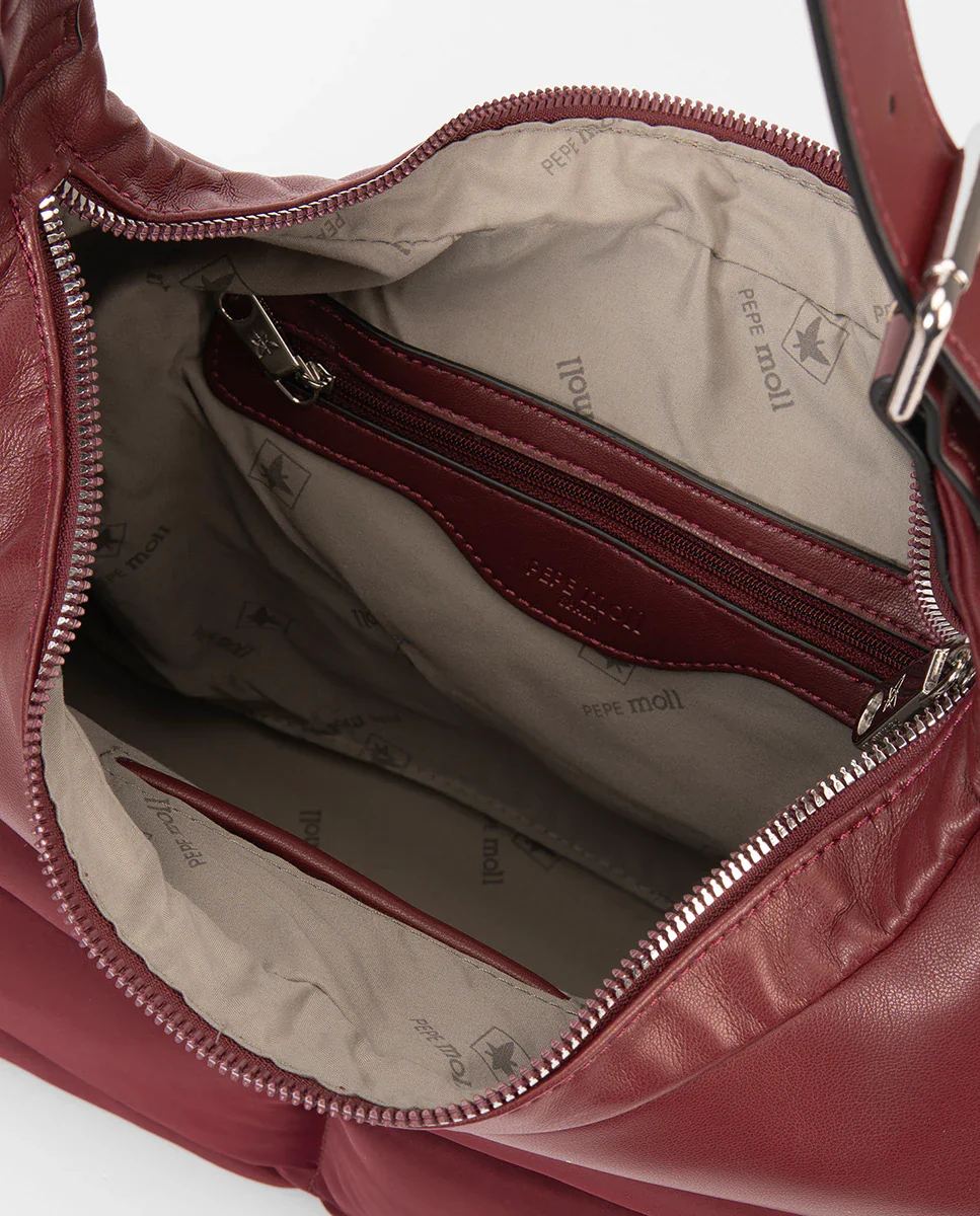 Bolso Hobo Pepe Moll Leonor Burdeos - Imagen 5